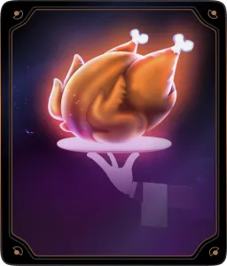 Chicken minigame roast chicken card