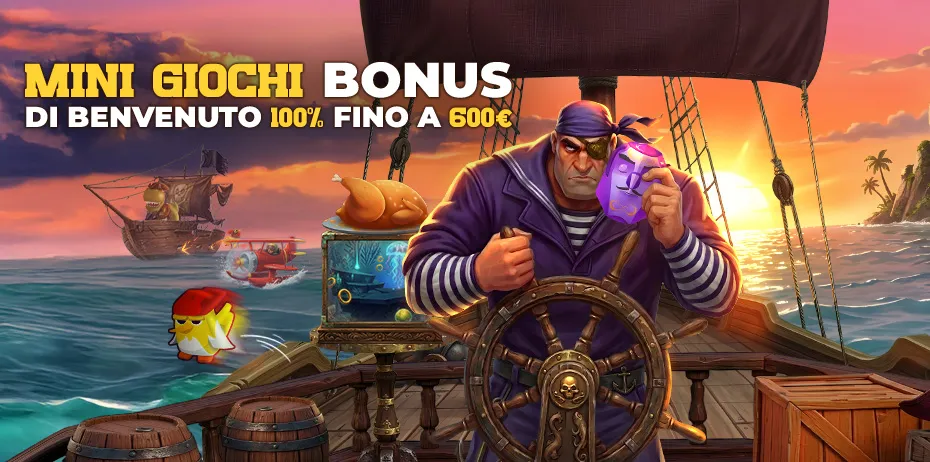Minigames welcome bonus banner